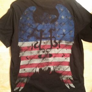 Helix Patriotic Cross & Angel Wing Graphic Tee